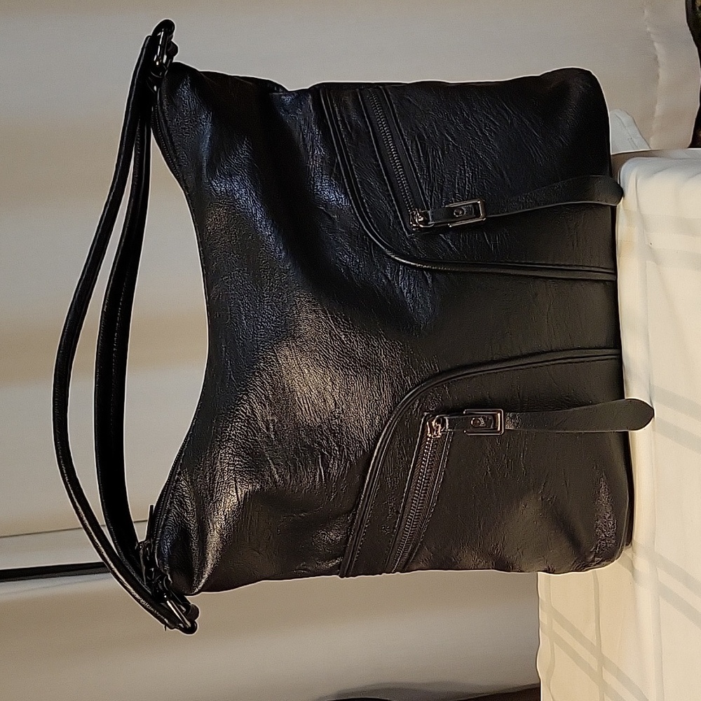 Maiyaya Soft PU Vegan Leather Hobo, Black